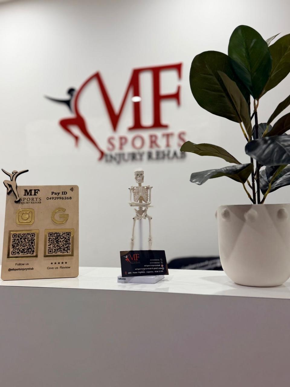 MF Sports Injury Rehab reception, Yagoona